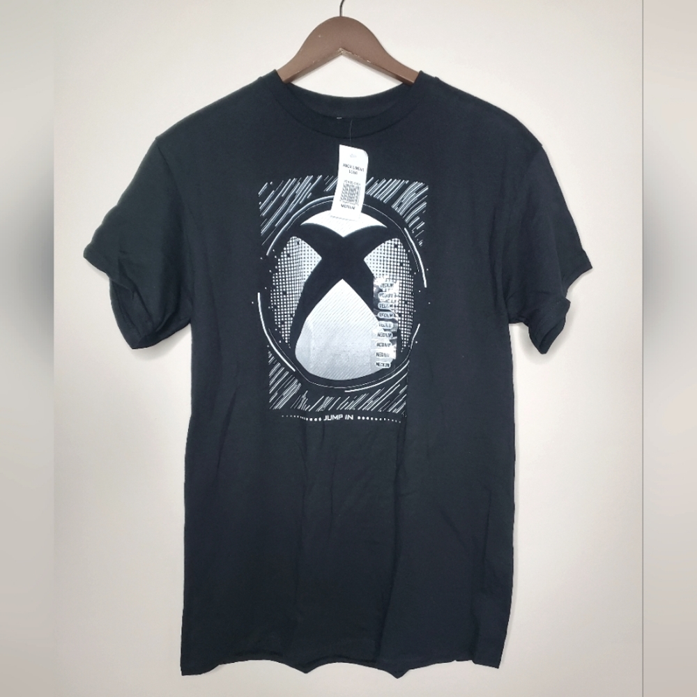New w Tags-Xbox T Shirt Black with White Jump In Logo M 2021 Microsoft